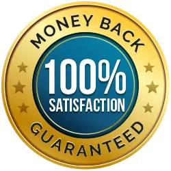 Money back 100% satisfaction guaranteed seal