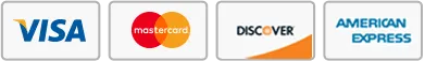 Accepted payments: Visa, Mastercard, American Express, Discover and other cards